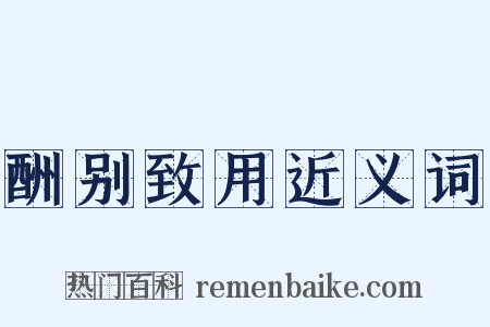 酬别致用近义词是什么意思的图片